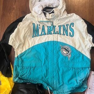 Marlins Teal and White Lightweight Jacket
